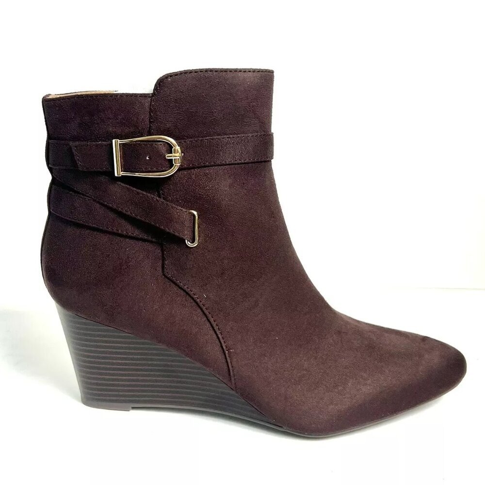 Life Stride Women’s Gio Dark Chocolate Ankle Boots Size 7.5M